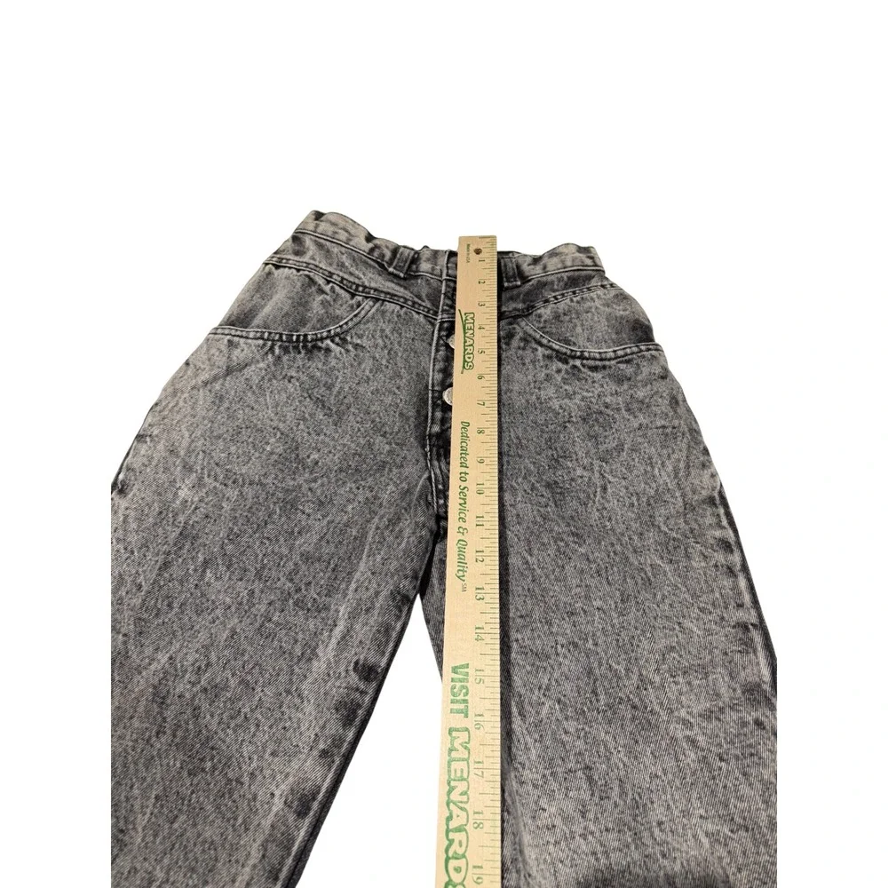 Rare Los Questa Vintage High Waisted Acid Wash Mom Jeans Grey Black Button Fly - Picture 10 of 11